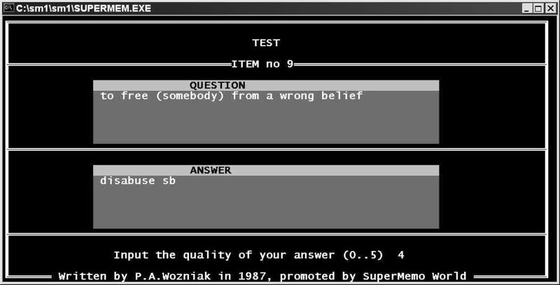 SuperMemo 1.0 for DOS (1987)